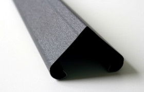 Ламель-жалюзи Твинго, шаг 55 мм, структурный матовый двусторонний полиэстер, RAL 7024 Серый графит